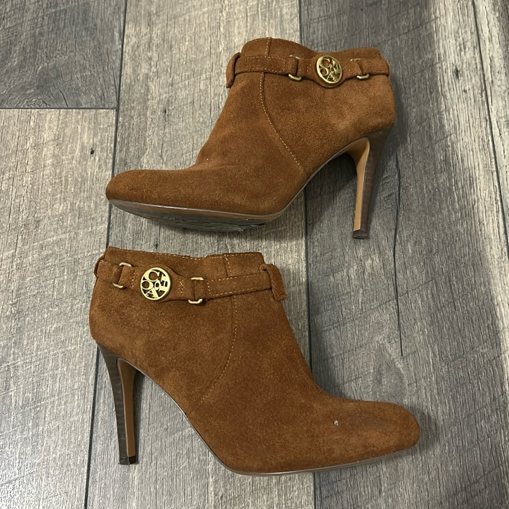 coach heeled boots